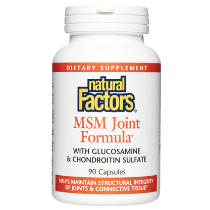 Natural Factors Joint MSM Formula – Supports Joints, Muscles & Cartilage (90 Capsules)