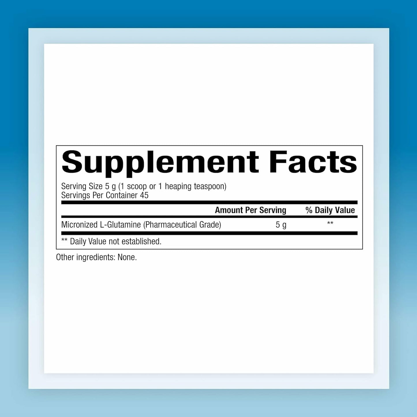 Natural Factors Micronized L-Glutamine Drink Mix 5000 mg – Supports Muscles and Immune Function – 8 oz