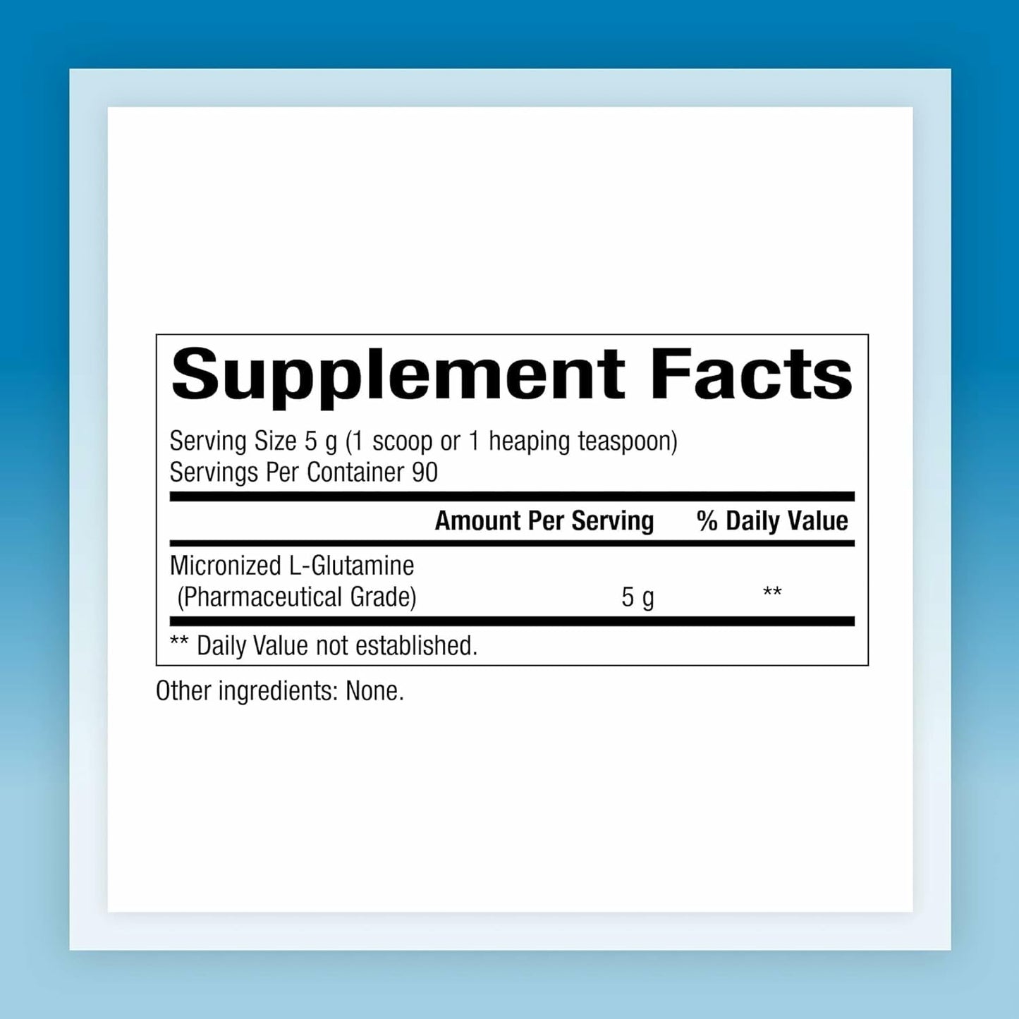Natural Factors Micronized L-Glutamine 5,000 mg Powder – Gut Health & Immune Support | 16 oz (90 Servings)