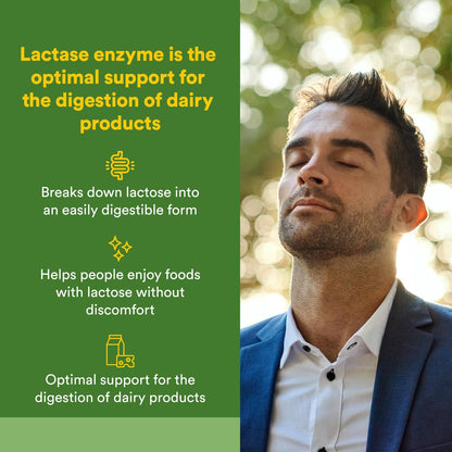 Natural Factors Lactase Enzyme - Digestive Aid for Lactose Intolerance (60 Capsules)