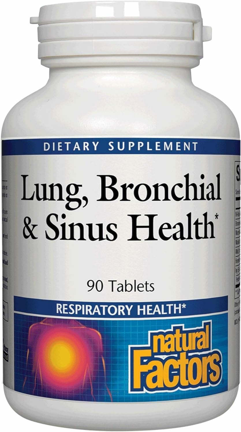 Natural Factors Lung, Bronchial & Sinus Health – Respiratory Support Supplement (90 Tablets)
