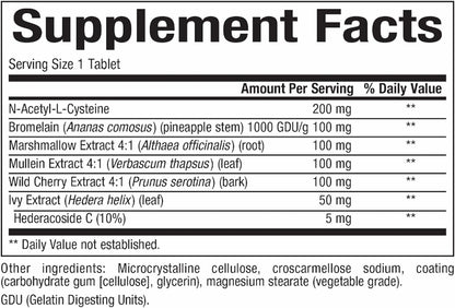 Natural Factors Lung, Bronchial & Sinus Health – Respiratory Support Supplement (90 Tablets)