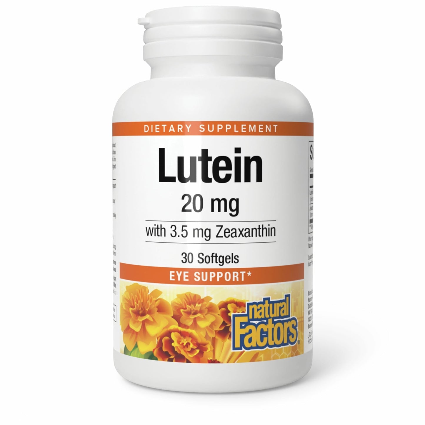 Natural Factors Lutein 20mg | Eye Health Support | 30 Soft Gels