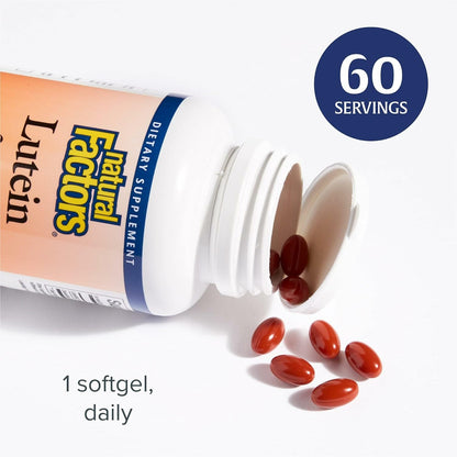 Natural Factors Lutein 20mg | Eye Health Support | 30 Soft Gels