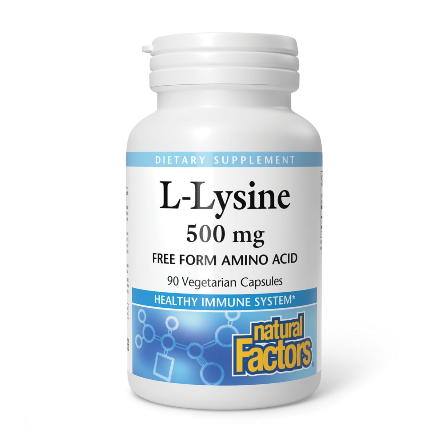 Natural Factors L-Lysine - Immune Support - 90 Vegetarian Capsules