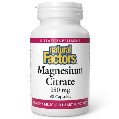 Natural Factors Magnesium Citrate 150 mg | 90 Capsules