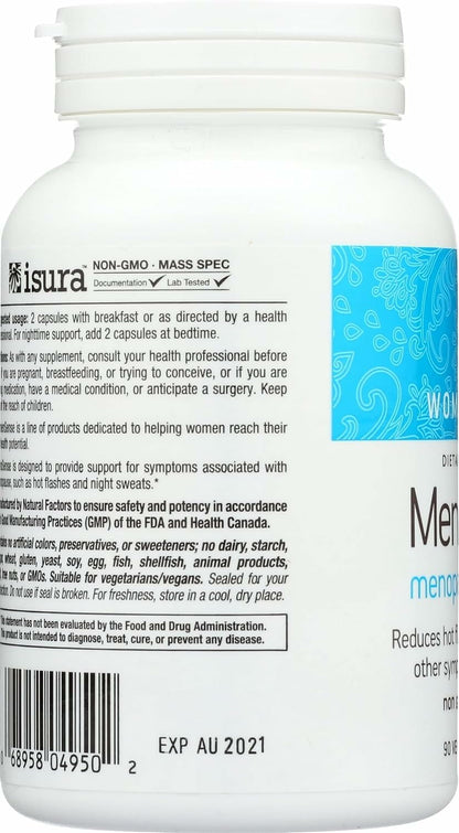 Natural Factors MenoSense Veg-Capsules, 90 Count – Menopause Support