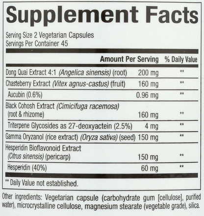 Natural Factors MenoSense Veg-Capsules, 90 Count – Menopause Support
