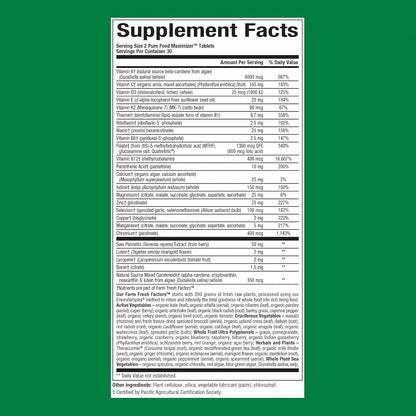 Natural Factors Men's 50+ Multivitamin & Mineral – 60 Count (Pack of 1) | ½ lb Veggies Nutrition