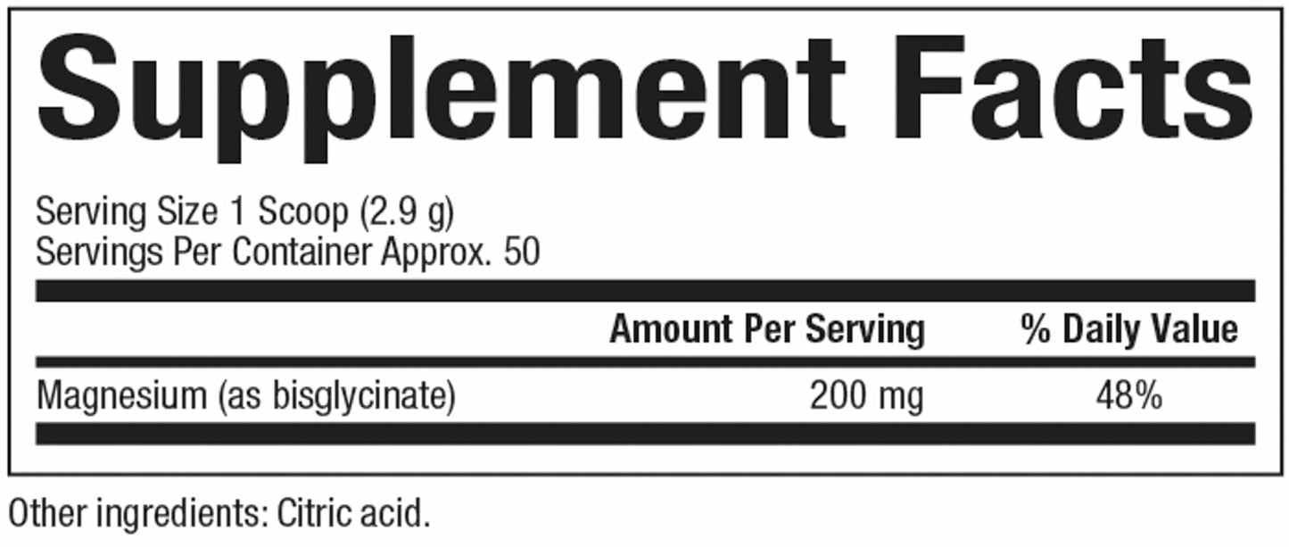 Natural Factors Magnesium Bisglycinate Powder – Whole-Body Health Support | 5.1 oz (50 Servings)
