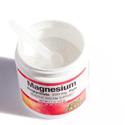 Natural Factors Magnesium Bisglycinate Powder – Whole-Body Health Support | 5.1 oz (50 Servings)