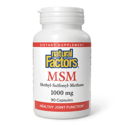 Natural Factors MSM – Supports Healthy Joints, Hair, Skin & Nails | 90 Capsules