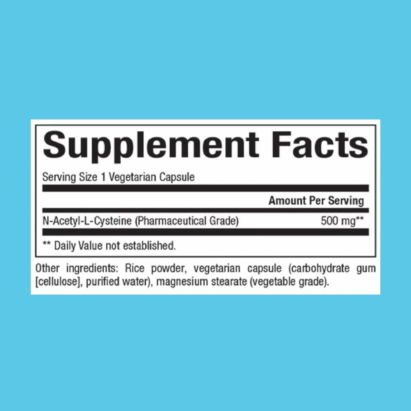 Natural Factors N-Acetyl-L-Cysteine 500 mg – Liver & Lung Support | Immune Health | 90 Veg Capsules