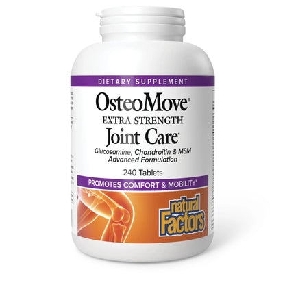Natural Factors OsteoMove Joint Care - Extra Strength Joint Support, Non-GMO, 240 Tablets BritishVita | Premium UK Vitamins & Wellness Supplements