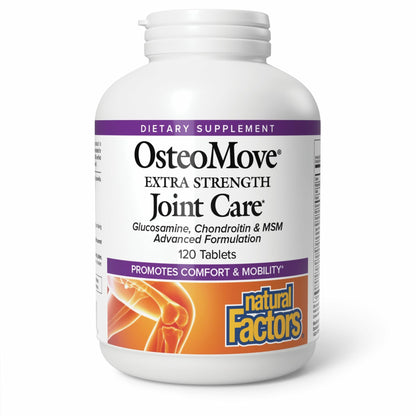Natural Factors OsteoMove Joint Care – Extra Strength, Non-GMO, 120 Tabs (60 Servings)