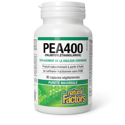 Natural Factors PEA400 - Pure Palmitoylethanolamide for Nerve & Comfort (90 Capsules)