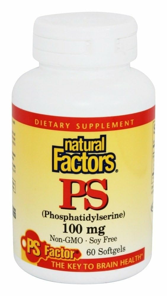 Natural Factors Phosphatidylserine – Memory & Brain Support, Gluten & Soy Free, 60 Softgels