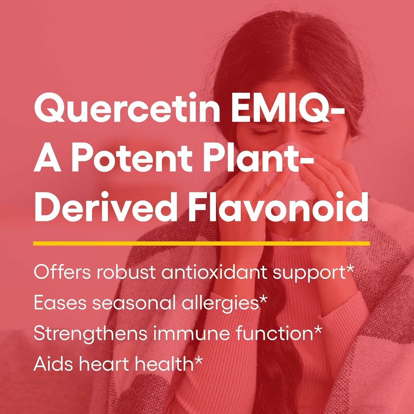 Natural Factors Bioactive Quercetin EMIQ – Immune Support with Vitamin C | 60 Vegetarian Capsules