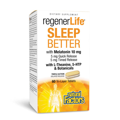 Natural Factors REGENERLIFE Sleep Better, 60 Tablets | Sleep Support