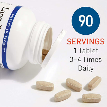 Natural Factors Lung, Bronchial & Sinus Health – Respiratory Support Supplement (90 Tablets)