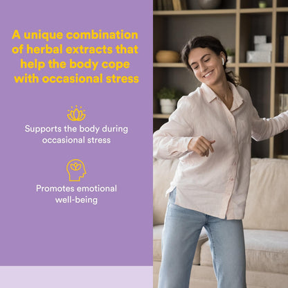 Natural Factors STRESS-RELAX Adrenal Serenity, 60 Capsules – Herbal Stress Support