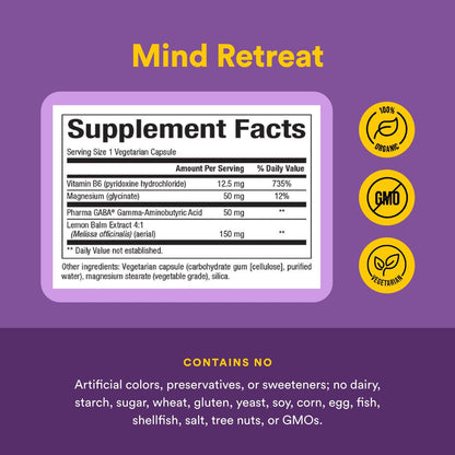Natural Factors Stress-Relax Mind Retreat – 60 Vegetarian Capsules