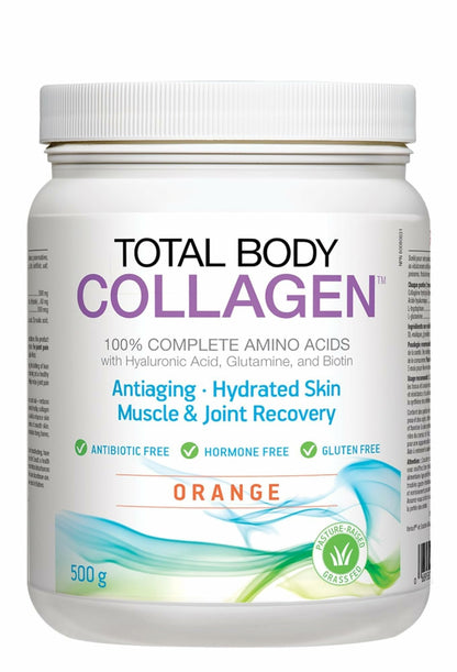 Natural Factors Total Body Collagen Bioactive Peptides Powder – Orange | Skin, Hair & Joint Support