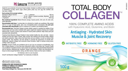 Natural Factors Total Body Collagen Bioactive Peptides Powder – Orange | Skin, Hair & Joint Support