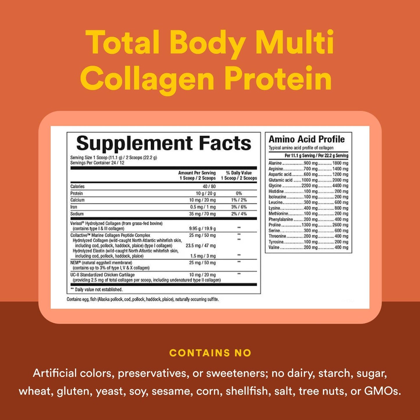 Natural Factors Total Body Multi Collagen Protein – 5-Collagen Blend (Unflavored, 9.41 oz)