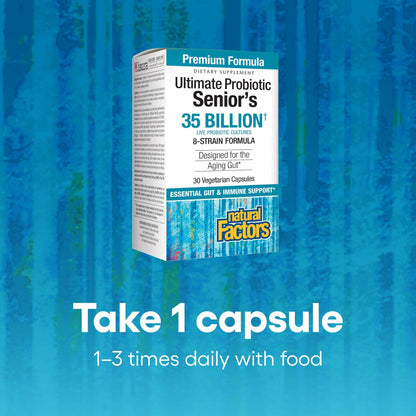 Natural Factors Ultimate Probiotic Senior's - 35B CFUs, Digestive & Immune Health, 30 Servings