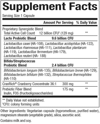 Natural Factors Ultimate Probiotic Women's Everyday - Digestive Health & UTI/Vaginal Support - 60 Vegetarian Capsules