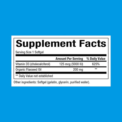 Natural Factors Vitamin D3 5,000 IU – Joint, Bone & Immune Support (240 Count)