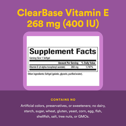 Natural Factors Vitamin E 400 IU Softgels – Antioxidant & Cardiovascular Support