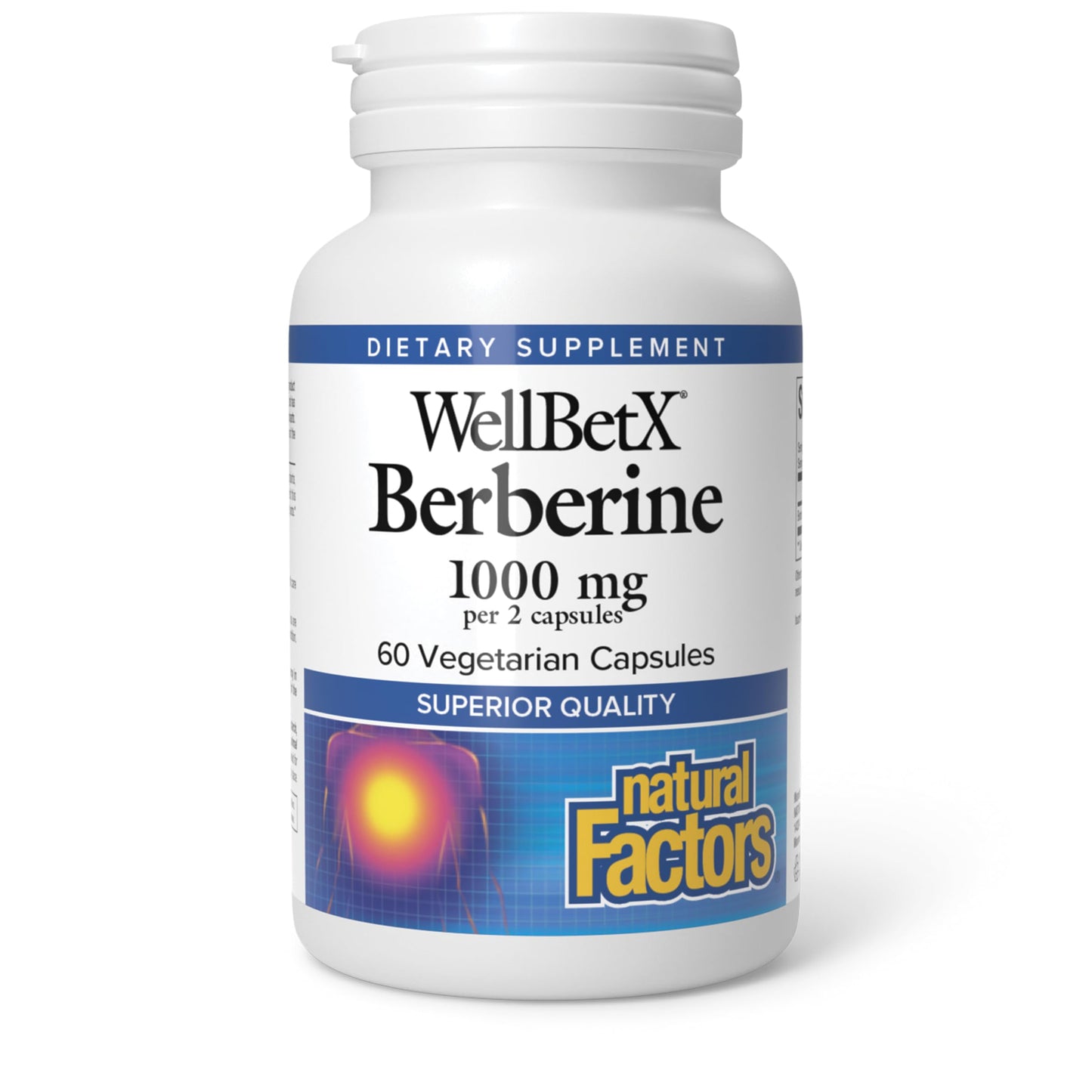 Natural Factors WellBetX Berberine – Daily Supplement for Metabolic & Heart Health | Gluten-Free & Vegan | 60 Vegetarian Capsules