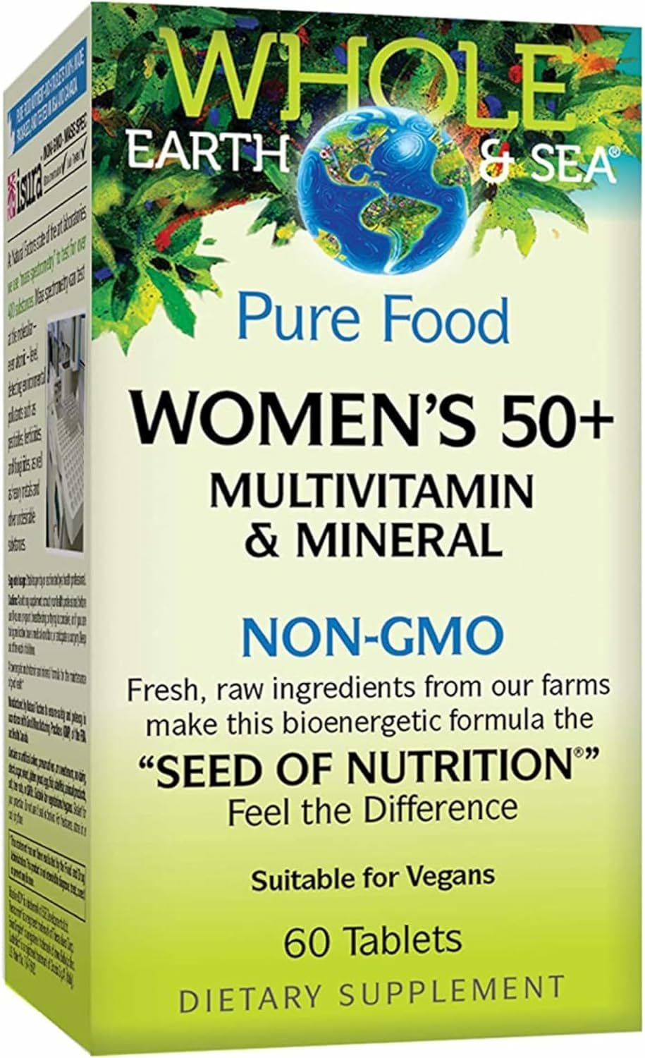 Natural Factors Whole Earth & Sea Women's 50+ Multivitamin & Mineral – 60 Tablets