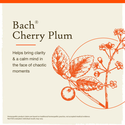 Bach Cherry Plum Original Flower Remedy – Be in Control, 20mL Dropper, Vegan