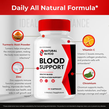 Natural Glyco Blood Support - Maximum Strength Capsules for Healthy Circulation (3 Pack) | NaturalGlyco Reviews