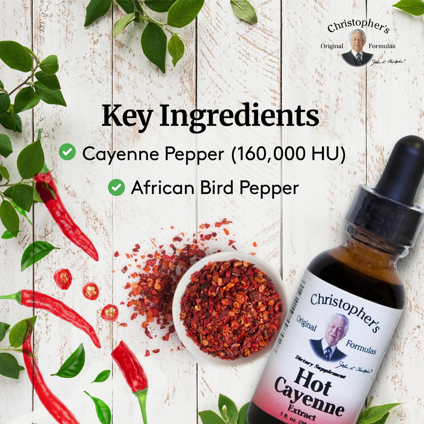 Hot Cayenne Extract 1 oz – Christopher's Original Formulas