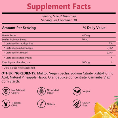 Her Juicy Premium Feminine Probiotics Gummies for Women – Pineapple Flavor, Vegan & Gluten Free | 1 Pack