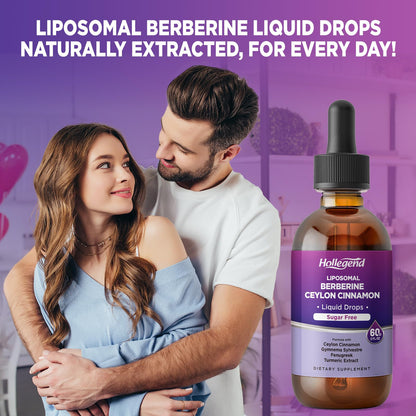 Liposomal Liquid Berberine Drops Sugar Free – Immune & Digestive Support (Lemon, 2 fl oz)