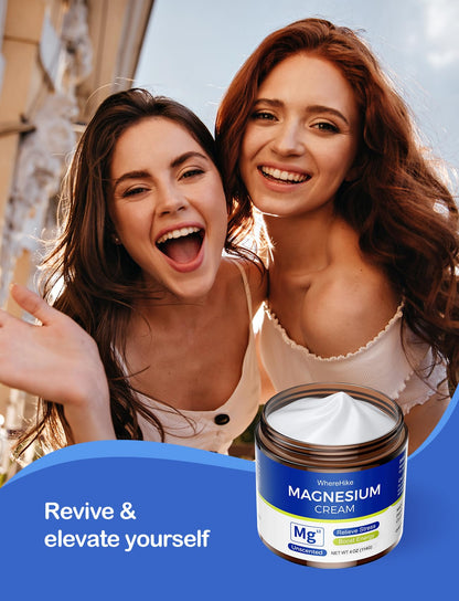 Natural Topical Magnesium Cream for Sleep & Relaxation – Unscented Nighttime Lotion