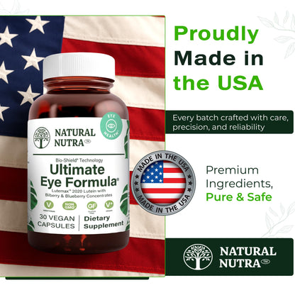 Natural Nutra Ultimate Eye Health | Bilberry & Blueberry Vision Support