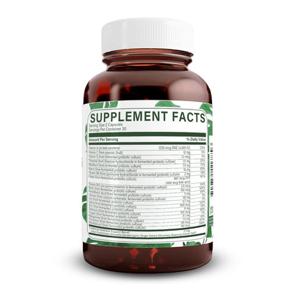 Natural Nutra Whole Food Multivitamin & Mineral for Women & Men – Energy, Immunity & Bone Health (60 Capsules)