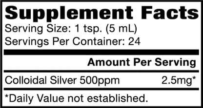 Natural Path Silver Wings Colloidal Silver 500ppm – Immune Support (4 oz Dropper)