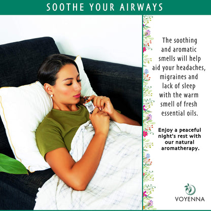 Essential Oil Breathe Blend for Diffuser, Humidifier, Aromatherapy & Rub with Peppermint & Eucalyptus Oils | for Headache, Allergy & Congestion