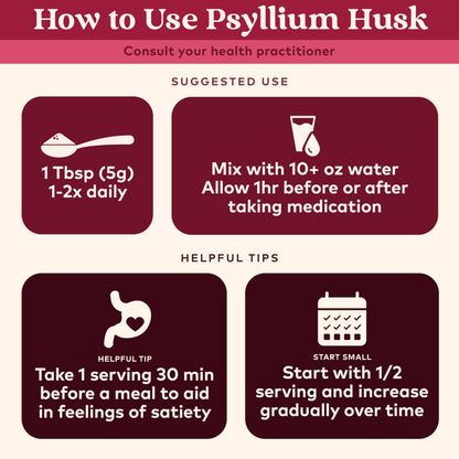 Organic India Psyllium Husk Powder - Fiber Supplement for Digestion (12 oz, Pack of 1)