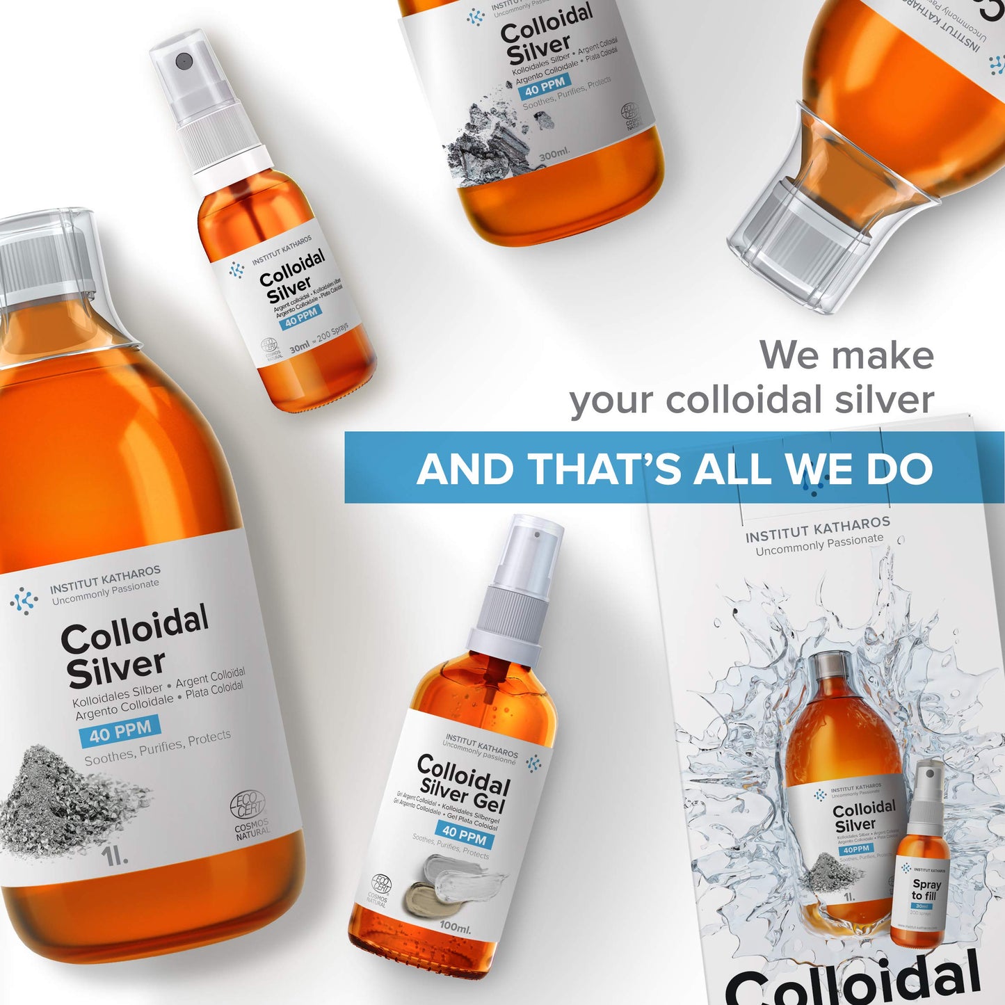 Premium Colloidal Silver Spray 40 PPM - 1 oz | 100% Natural | Includes Free E-book | Lab Certified
