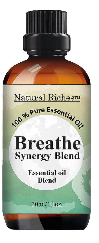 Natural Riches Breathe Essential Oil Blend – Peppermint, Eucalyptus & Tea Tree – 30 ml