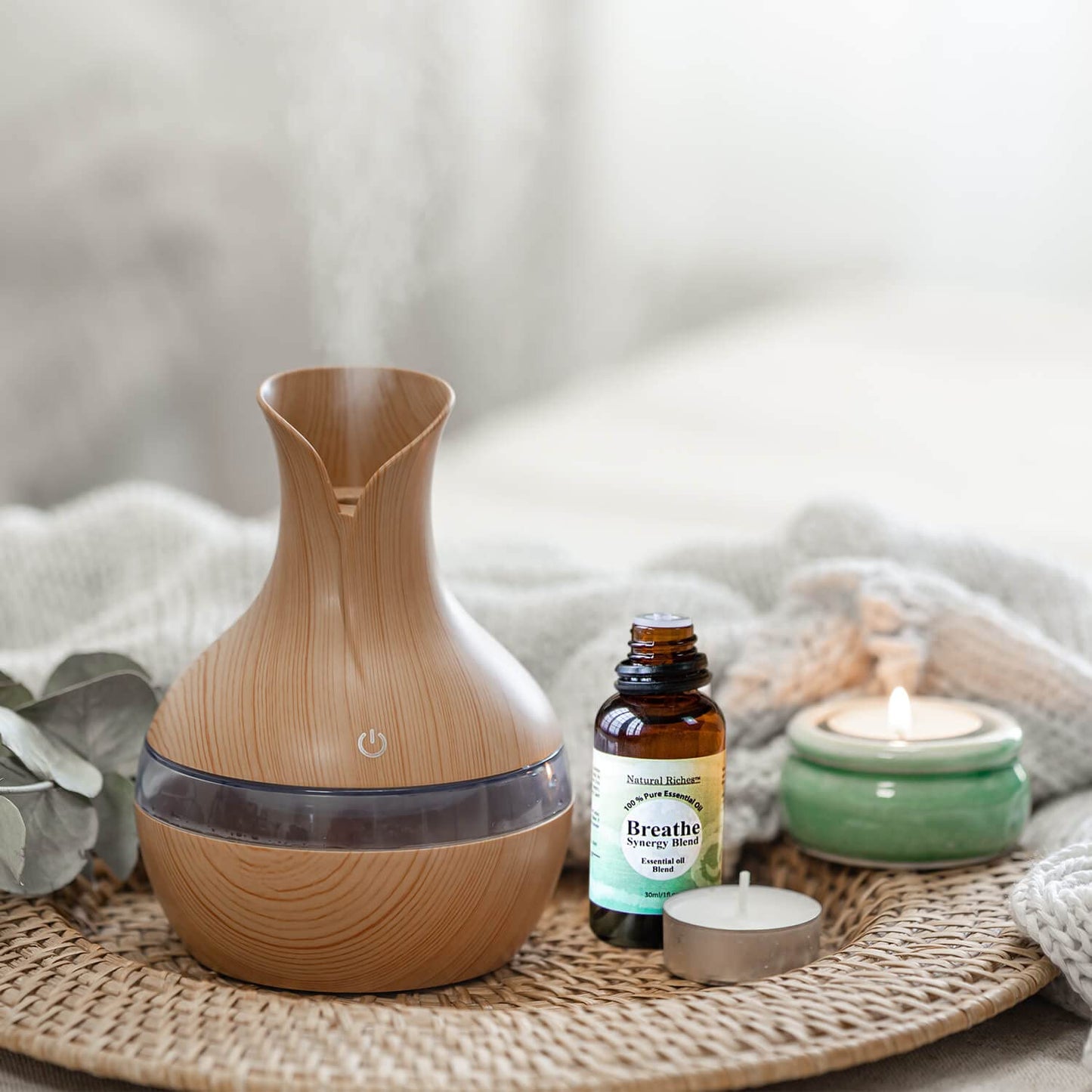 Natural Riches Breathe Essential Oil Blend – Peppermint, Eucalyptus & Tea Tree – 30 ml