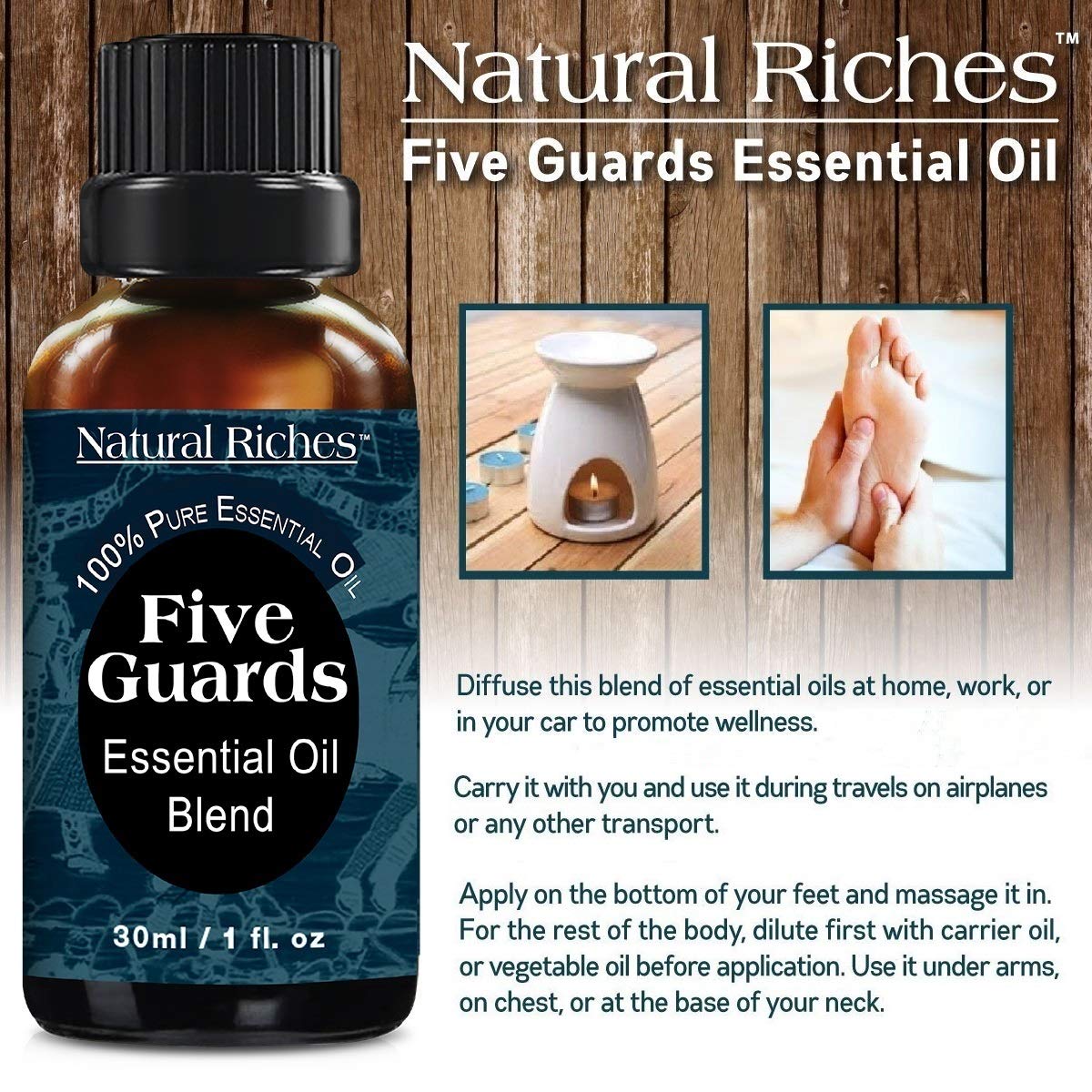 Natural Riches Five Guards Essential Oil Blend – Health Shield Aromatherapy 30ml